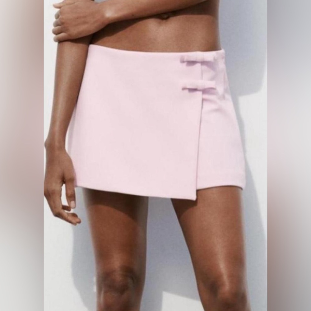 Zara Pink Mini Skort with bows